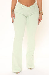 V Nice To See You Flare Jeans - Sage Ins Street